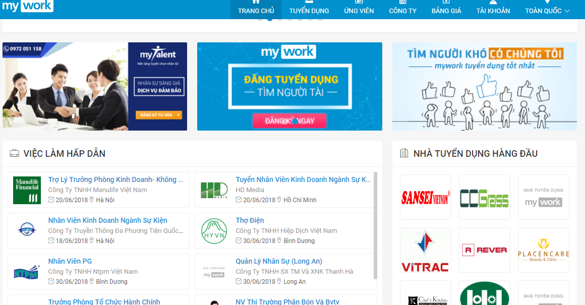 Thiết kế web tuyển dụng