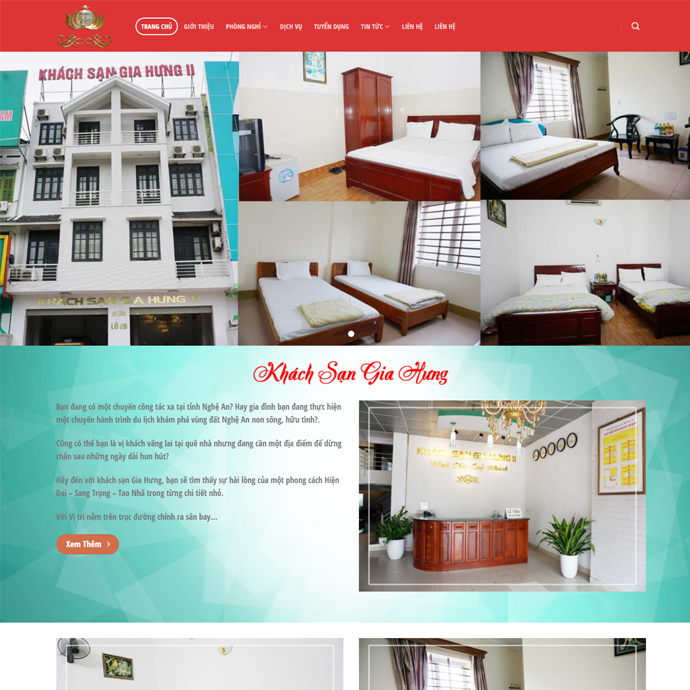 Mẫu website giới thiệu khách sạn